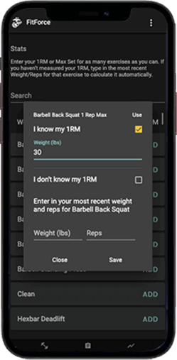 FitForce Interactive Application Preview